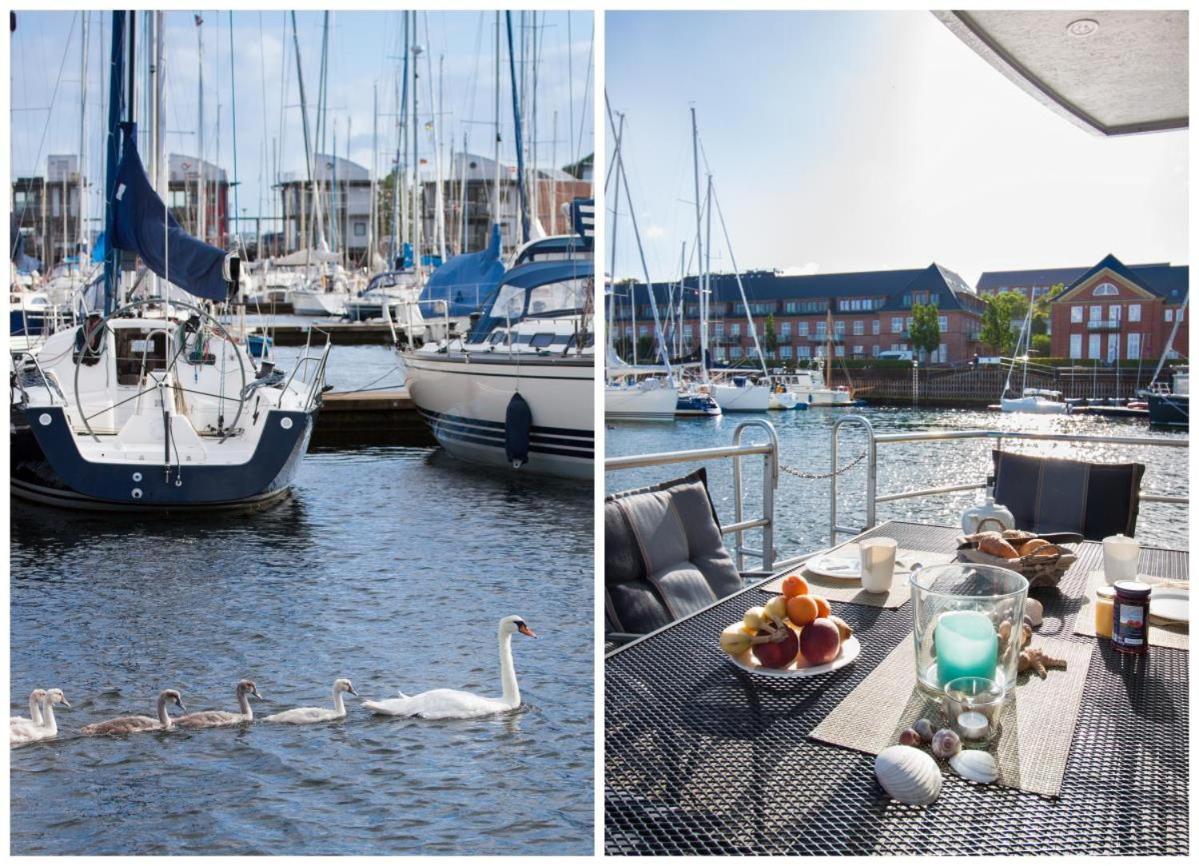 Fewo1846 - Floatinghouse - Hausboot Mit 2 Schlafzimmern In Der Marina Sonwik Flensburg Exterior foto
