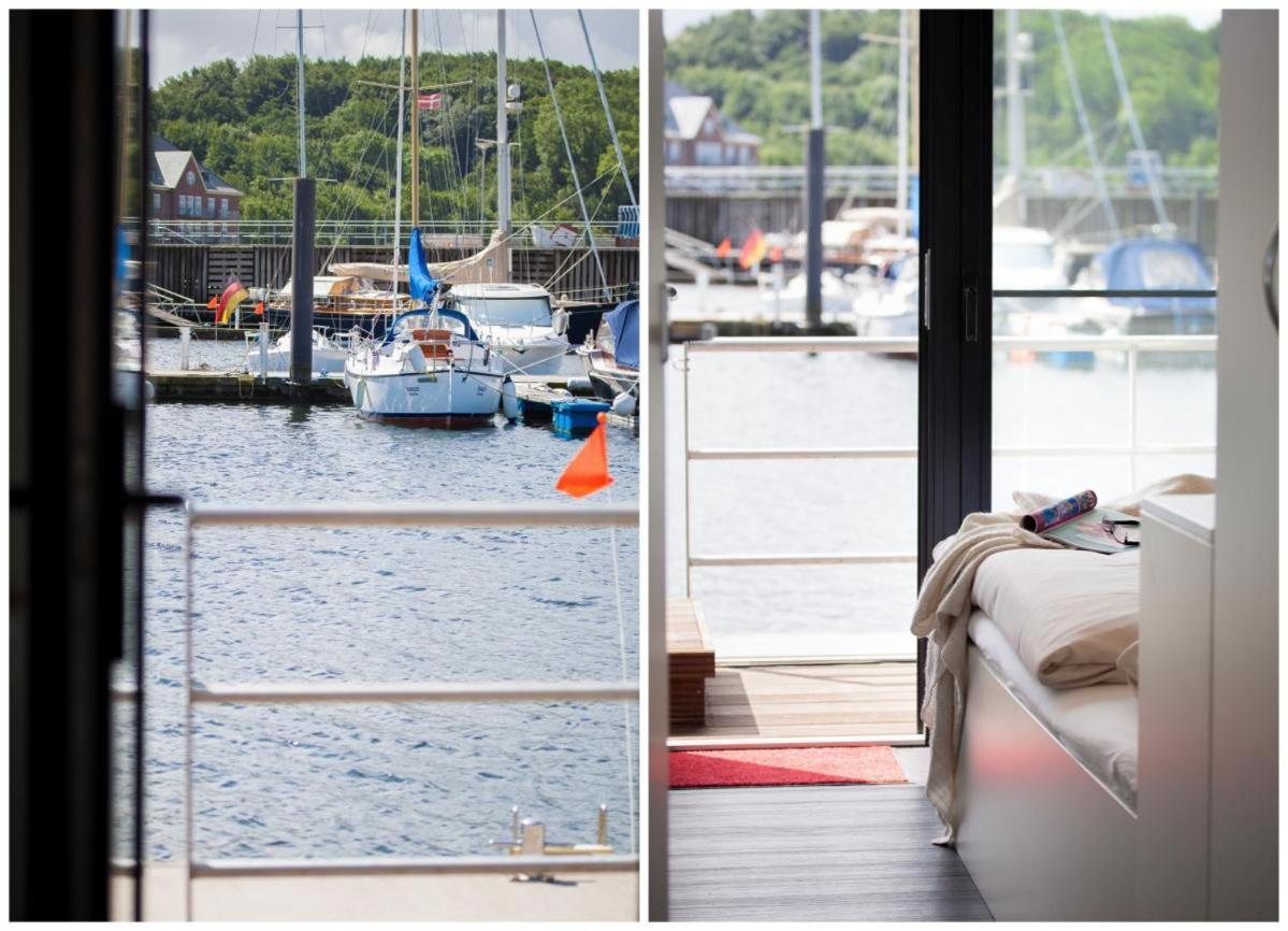 Fewo1846 - Floatinghouse - Hausboot Mit 2 Schlafzimmern In Der Marina Sonwik Flensburg Exterior foto